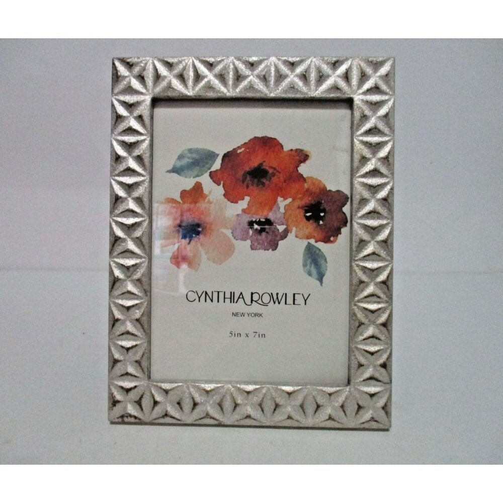*Cynthia Rowley Table Top 5" x 7" Photo Frame - NWT - Brushed Metallic